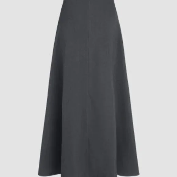 High Waist Solid Pleated Maxi Skirt - Picture 5 of 5